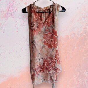 Floral Sleeveless TUNIC with Belt